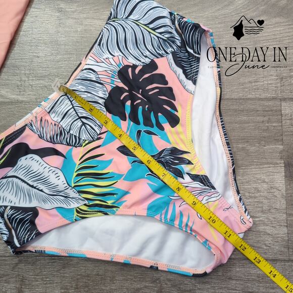 Adisputent Halter Drawstring Tummy Control Tankini Swimsuit Size M - Picture 4 of 5